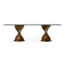 Cleveland - Contemporary Glass and Walnut Dining Table