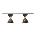 Cleveland - Contemporary Glass and Grey Ash Dining Table