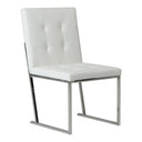 Click - Modern White Leatherette Dining Chair (Set of 2)