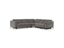 Coffman - Modern Grey Fabric Sectional Sofa w/ Sofa Bed + Recliner