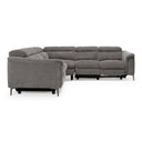 Coffman - Modern Grey Fabric Sectional Sofa w/ Sofa Bed + Recliner