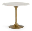 Collins - Glam White Marble & Gold End Table