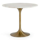 Collins - Glam White Marble & Gold End Table