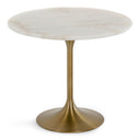 Collins - Glam White Marble & Gold Dining Table