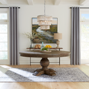 Colonial Plantation 72" Round Dining Table in Weathered Teak, view 4
