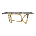 Colton - Modern Brown & Gold Dining Table
