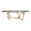 Colton - Modern Brown & Gold Dining Table