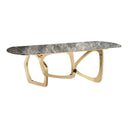 Colton - Modern Brown & Gold Dining Table
