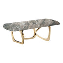 Colton - Modern Brown & Gold Dining Table