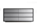 Concord - Modern Black Marble + Black Ash + Aluminum Dresser