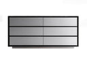 Concord - Modern Black Marble + Black Ash + Aluminum Dresser