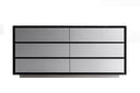 Concord - Modern Black Marble + Black Ash + Aluminum Dresser