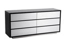 Concord - Modern Black Marble + Black Ash + Aluminum Dresser