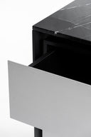 Concord - Modern Black Marble + Black Ash + Aluminum Dresser