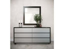 Concord - Modern Black Marble + Black Ash + Aluminum Dresser