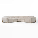 Conrad - Modern Beige Fabric Sectional Sofa With 3 Recliners