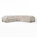 Conrad - Modern Beige Fabric Sectional Sofa With 3 Recliners