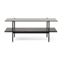 Bowie - Mid-Century Modern Black Oak + Brass TV Stand