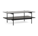 Bowie - Mid-Century Modern Black Oak + Brass TV Stand
