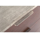 Conner Modern Dark Walnut & Faux Concrete Bed