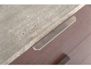 Conner Modern Dark Walnut & Faux Concrete Chest