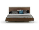 Conner Modern Dark Walnut & Faux Concrete Bed