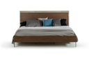 Conner Modern Dark Walnut & Faux Concrete Bed