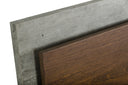 conner modern dark walnut & faux concrete bed