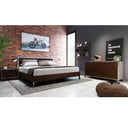 Conner Modern Dark Walnut & Faux Concrete Chest