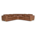 Conrad - Modern Beige Fabric Sectional Sofa With 3 Recliners