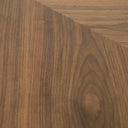Cora- Modern Walnut and Black Tempered Glass Dining Table