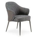 Cora - Modern Grey Fabric & Leatherette Dining Chair