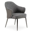 Cora - Modern Grey Fabric & Leatherette Dining Chair