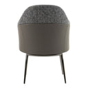 Cora - Modern Grey Fabric & Leatherette Dining Chair