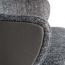 Skyline + Cora - Modern Black Crocodile + Grey Fabric & Leatherette Dining Set