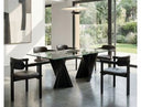 Corbin Mid-Century Black Ash & Glass Dining Table