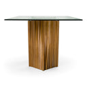 Corbin Mid-Century Walnut & Glass Dining Table