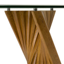 Corbin Mid-Century Walnut & Glass Dining Table