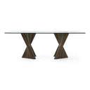 Corbin Mid-Century Grey Ash & Glass Dining Table