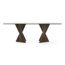 Corbin Mid-Century Grey Ash & Glass Dining Table