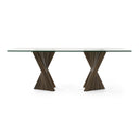 Corbin Mid-Century Grey Ash & Glass Dining Table