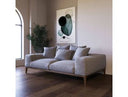 Poppy - Modern White Fabric Long Sofa