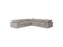 Corinth - Modern Grey Fabric Sectional Sofa with 3 Power Recliners