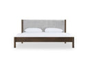 Carolina - Modern Grey Fabric + Wenge Bed