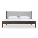 Carolina - Modern Grey Fabric + Wenge Bed