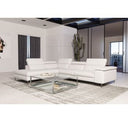 Viola - Italian Contemporary Cognac Leather Right Facing Sectional Sofa