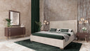 Corrico - Modern Off White and Champagne Gold Bedroom Set