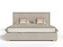 Corrico - Off White Velvet Modern Bed