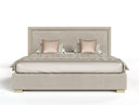 Corrico - Off White Velvet Modern Bed