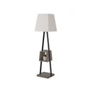 Cortez Modern Black Metal & Faux Concrete Floor Lamp